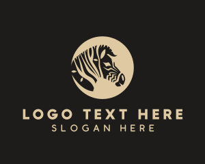 Wild Animal - Zebra Tree Face logo design