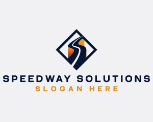 Roadway - Logistics Express Highway logo design