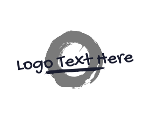 Wordmark - Grungy Ink Brush logo design