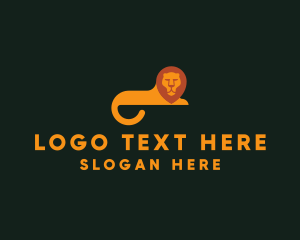 Zoo - Orange Lion Tail logo design