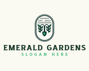 Shovel Plant Garden logo design