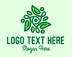 Herbal - Elegant Natural Leaves logo design