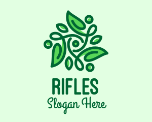 Elegant Natural Leaves Logo