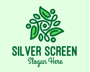 Elegant Natural Leaves Logo