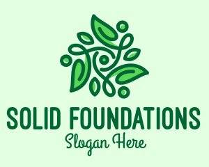 Elegant Natural Leaves Logo