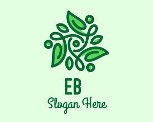 Tea Shop - Elegant Natural Leaves logo design
