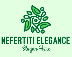 Elegant Natural Leaves logo design