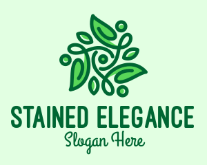 Elegant Natural Leaves logo design