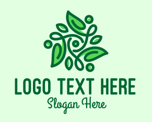 Elegant Natural Leaves logo design