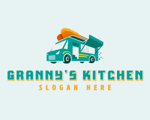 Corn Dog Food Trailer logo design