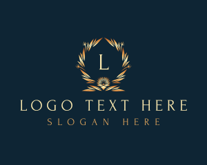 Classic - Premium Floral Wreath logo design