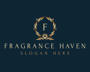 Premium Floral Wreath logo design