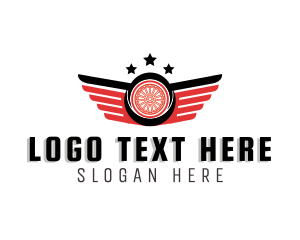 Vulcanizing - Automotive Tire Wings logo design