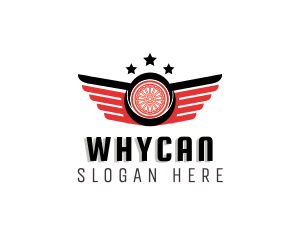 Wheel - Automotive Tire Wings logo design