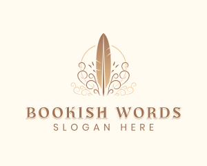 Literary - Quill Feather Author logo design