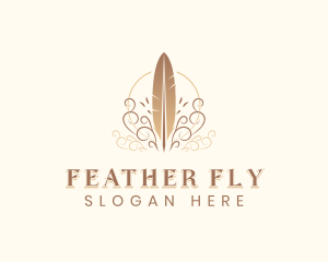 Quill Feather Author logo design