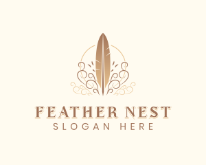 Quill Feather Author logo design