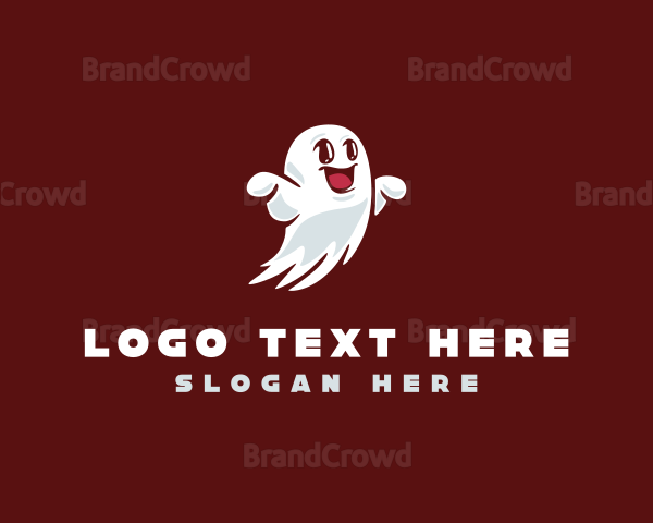 Friendly Spooky Ghost Logo