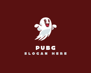 Friendly Spooky Ghost Logo