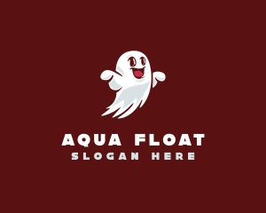 Floating - Friendly Spooky Ghost logo design