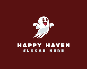 Friendly - Friendly Spooky Ghost logo design