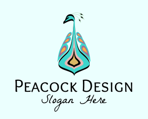 Peacock - Multicolor Peacock Bird logo design