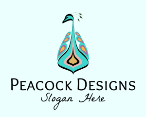 Peacock - Multicolor Peacock Bird logo design