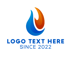 Heating - Gas Heating Energy logo design