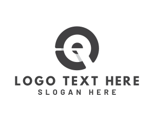 Negative Space - Modern Circle Letter Q logo design