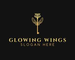 Royal Key Wings logo design