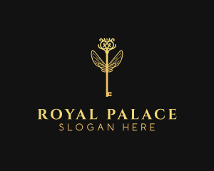 Royal Key Wings logo design