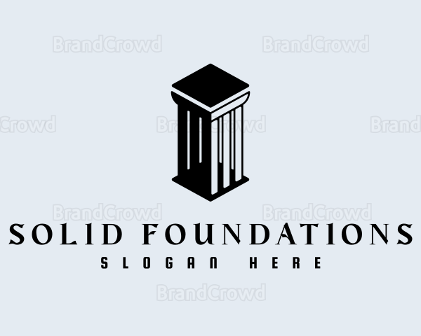 Greek Column Building Logo