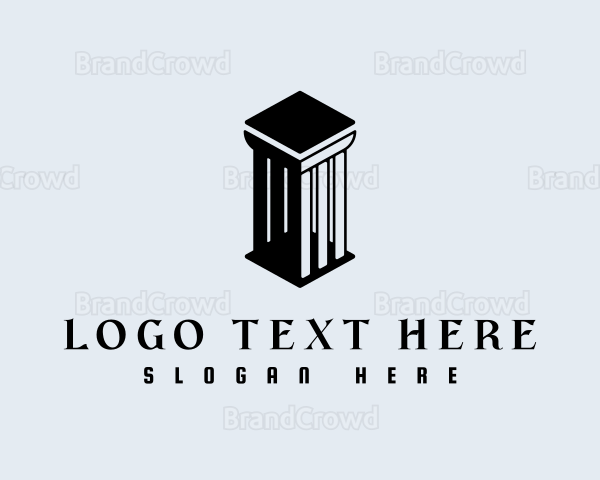 Greek Column Building Logo