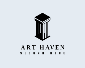 Greek Column Building logo design