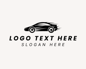 Black And White - Fast Car Automotive logo design
