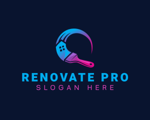 Remodel - Home Paintbrush Remodeling logo design