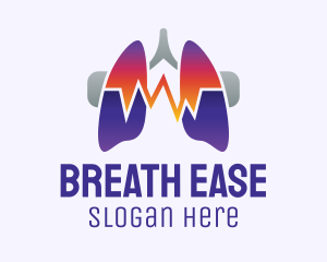 Respiration - Respiratory Lungs Pulse logo design