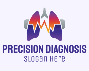 Diagnosis - Respiratory Lungs Pulse logo design