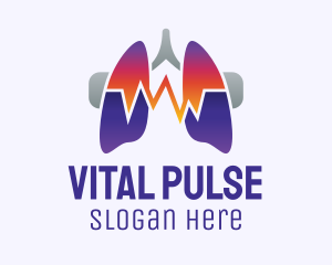 Pulsation - Respiratory Lungs Pulse logo design