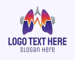 Oxygen - Respiratory Lungs Pulse logo design