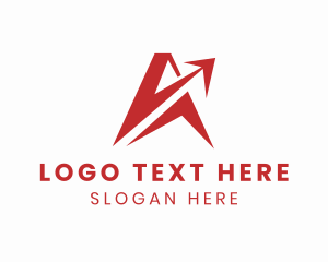 Letter A - Logistics Arrow Courier logo design