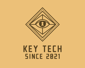 Key Lock Security Eye logo design