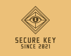 Key Lock Security Eye logo design