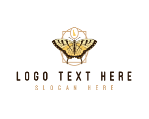 Zoo - Delaware Tiger Swallowtail Butterfly logo design