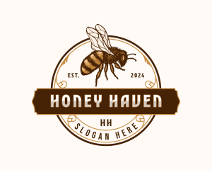 Honey Bee Apiculture logo design