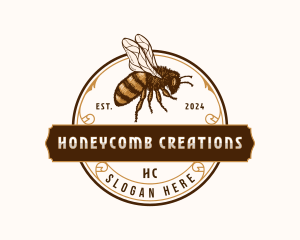 Beeswax - Honey Bee Apiculture logo design