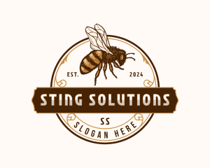 Honey Bee Apiculture logo design