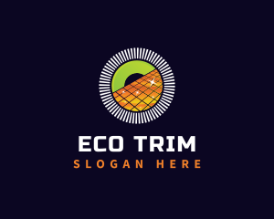 Eco Solar Panel Energy logo design