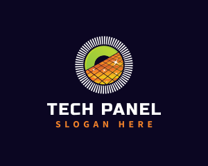 Panel - Eco Solar Panel Energy logo design
