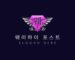 Diamond Gem Wings logo design